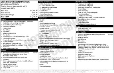 2026 Subaru FORESTER Premium